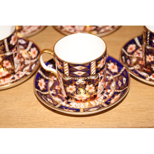 473 - Crown Derby coffee set & odd saucers