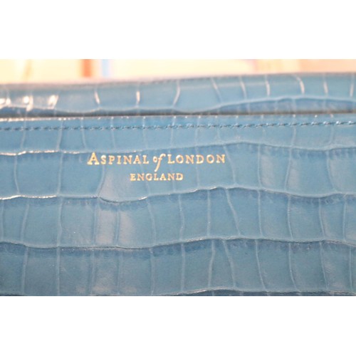 477 - Aspinal of London blue purse