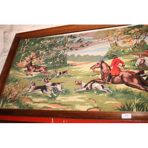 501 - Large tapestry, hunting scene