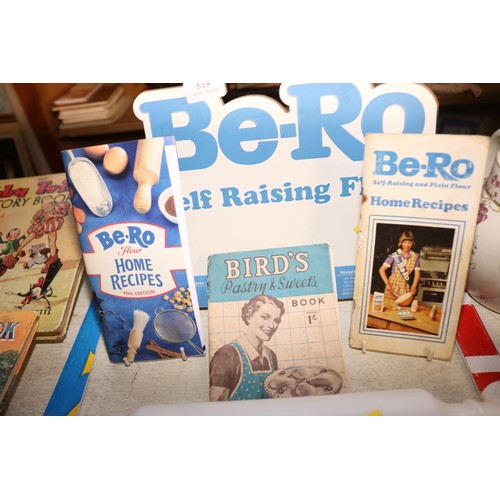 518 - Bero tinplate cookery book stand - related vintage cookbooks