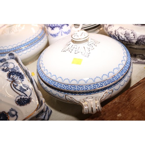 544 - Qty of china, various part dinner services, incl Royal Worcester, Portmeirion & Adams & Co