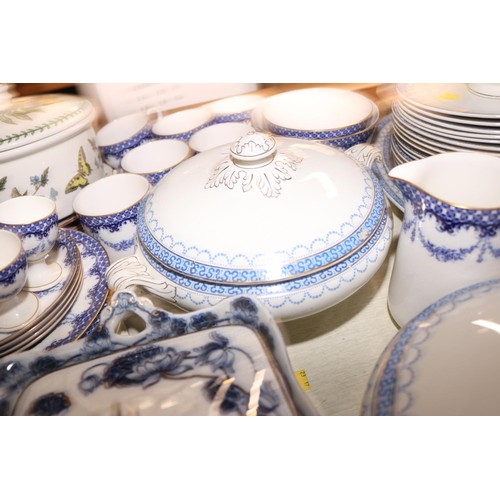 544 - Qty of china, various part dinner services, incl Royal Worcester, Portmeirion & Adams & Co