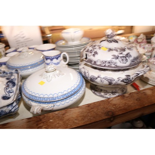 544 - Qty of china, various part dinner services, incl Royal Worcester, Portmeirion & Adams & Co