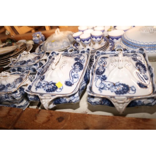 544 - Qty of china, various part dinner services, incl Royal Worcester, Portmeirion & Adams & Co