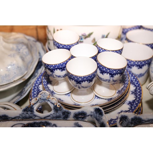 544 - Qty of china, various part dinner services, incl Royal Worcester, Portmeirion & Adams & Co