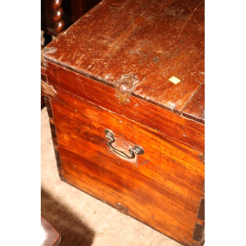 587 - Large wooden blanket chest