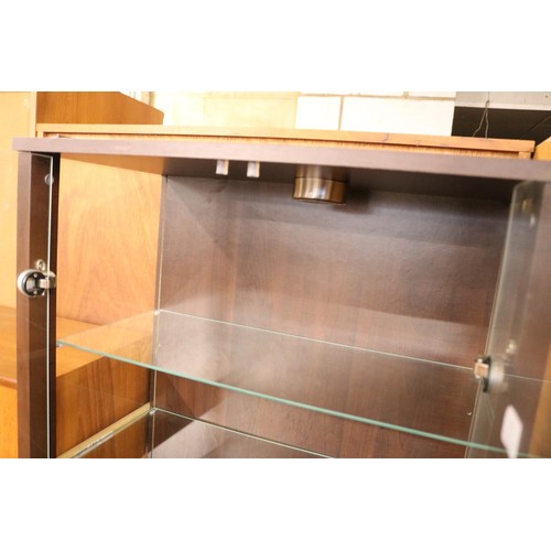 590 - Glazed display cabinet with 7 glass shelves