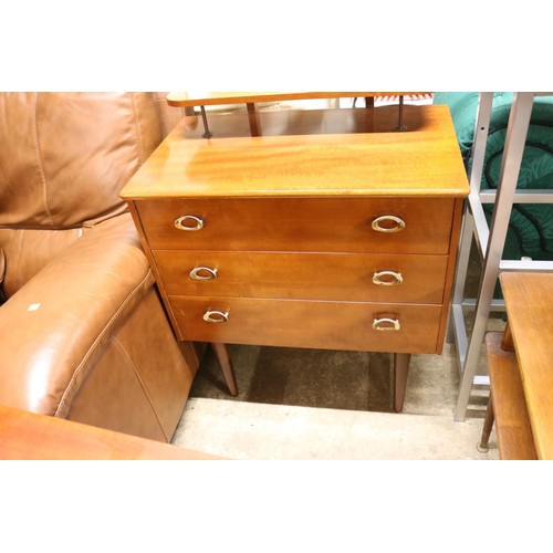 594 - Small teak dressing table on legs