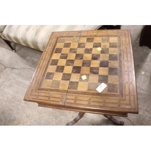 605 - Mahogany occasional games table