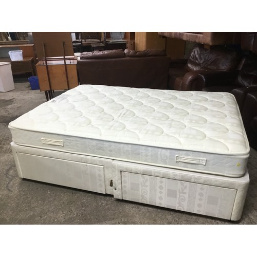 616 - Myers double bed with storage drawers, mattress & headboard