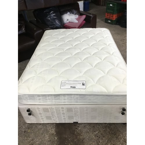 616 - Myers double bed with storage drawers, mattress & headboard