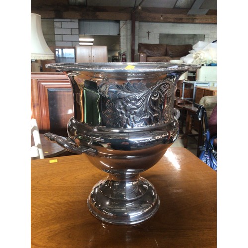 374 - Large silver plated centre piece (champagne bucket)