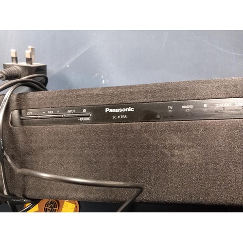 80 - Panasonic soundbar with remote (theatre system) - warranted until 12 noon Tuesday following the abov... 