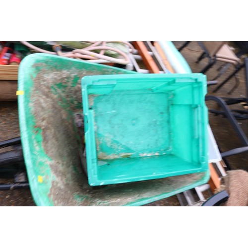 60 - 2 x wheelbarrows and plastic tubs etc