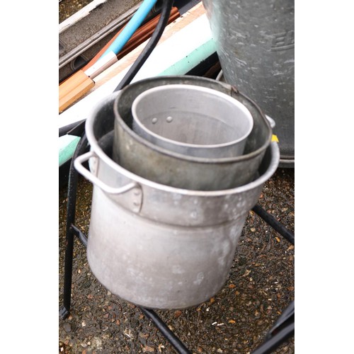 64 - Galvanised feeders, pan, etc