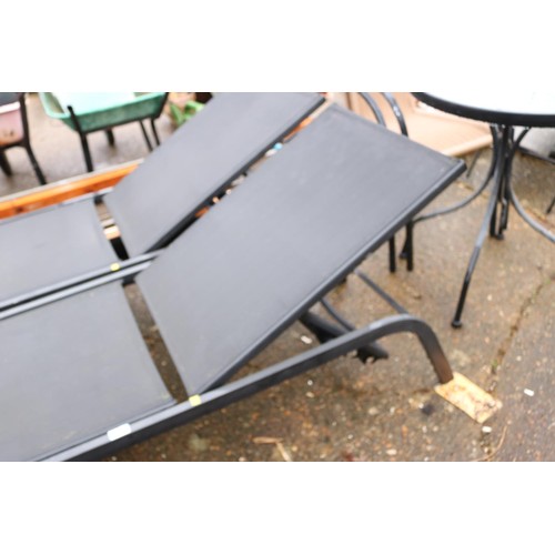 66 - 2 x garden loungers