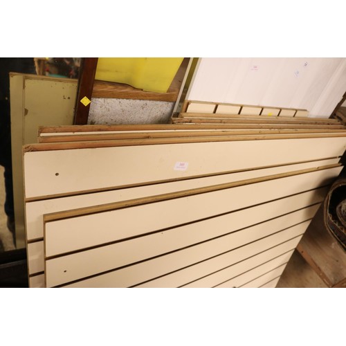 103 - Qty of slat wall boards & fittings