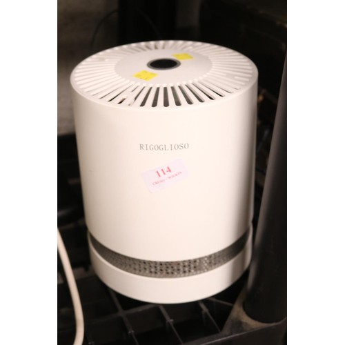 114 - Rigoglioso air purifier - warranted until 12 noon Tuesday following the above sale