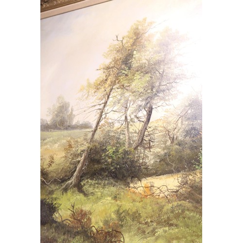 159 - Large oil painting of countryside view Tribute to  William manners?  1860 - 1930 -146 cm x 94 cm tot... 