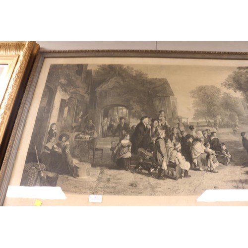 161 - Large print punch and Judy in grade for the art union of Glasgow year 1859 - 127 cm x 72 cm total si... 