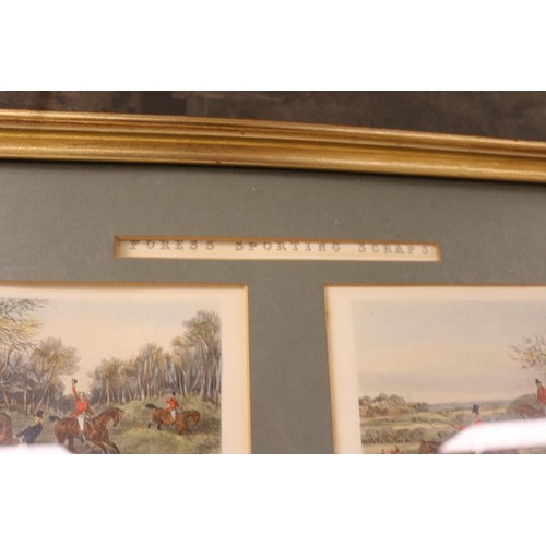 162 - 2 framed pictures - Fores's hunting prints