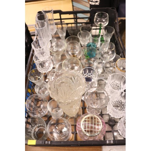 295 - 2 boxes of various glassware