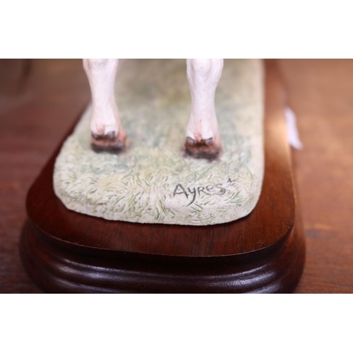 437 - Border fine arts 'charolais bull' ltd edition of 1500 modeller Ray Ayres tail, AF