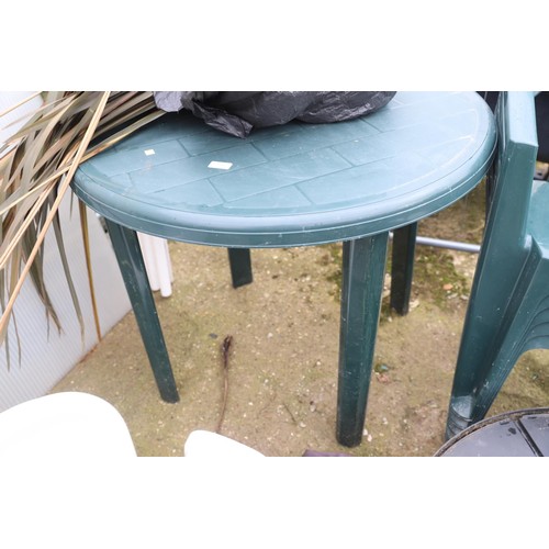 24 - Plastic garden table & 5 chairs