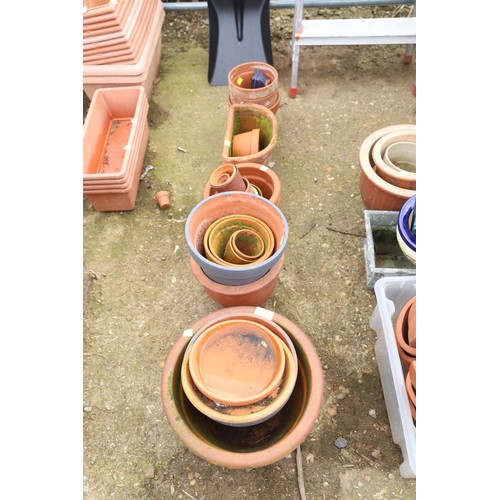 48 - Assorted terracotta plant pots
