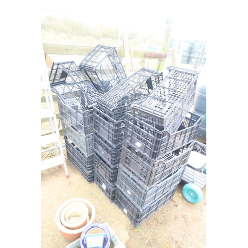50 - Qty of black stacking crates