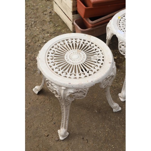 54 - 3 aluminium garden stools