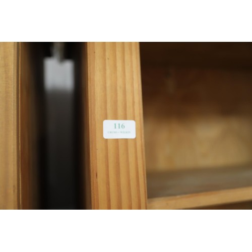 115 - Modern bookcase/2 door cupboard
