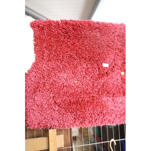 124 - Ragolle twilight shaggy rug, size 65x130cm (deep red)