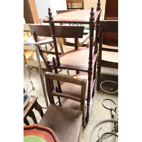 180 - Hostess trolley, nest of tables, whatnot, chair, stool, table & walking frame - warranted until 12 n... 