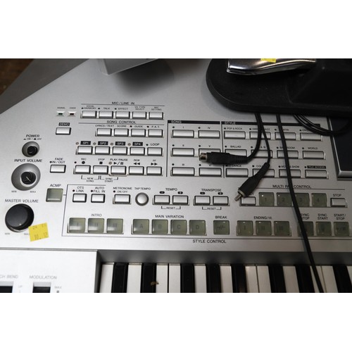 196 - Yamaha tyros 2 keyboard, stand, foot pedal, speakers - warranted until 12 noon Tuesday following the... 