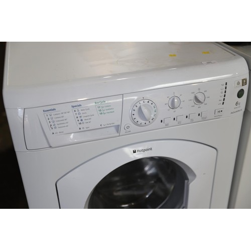 201 - Hotpoint washing machine - warranted until 12 noon Tuesday following the above sale