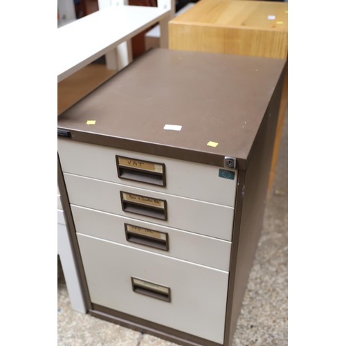 219 - Low metal 4 drawer filing cabinet