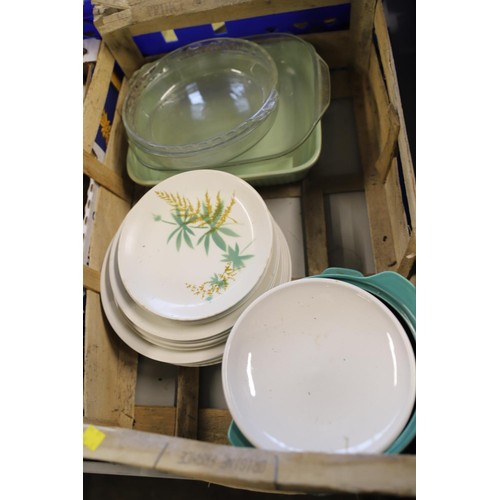 340 - 5 boxes of mixed china, dinner ware