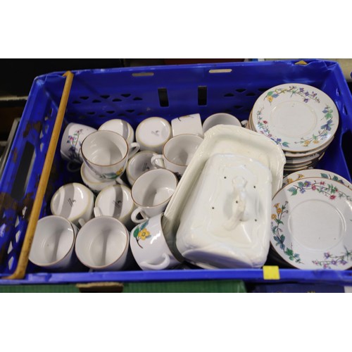 340 - 5 boxes of mixed china, dinner ware