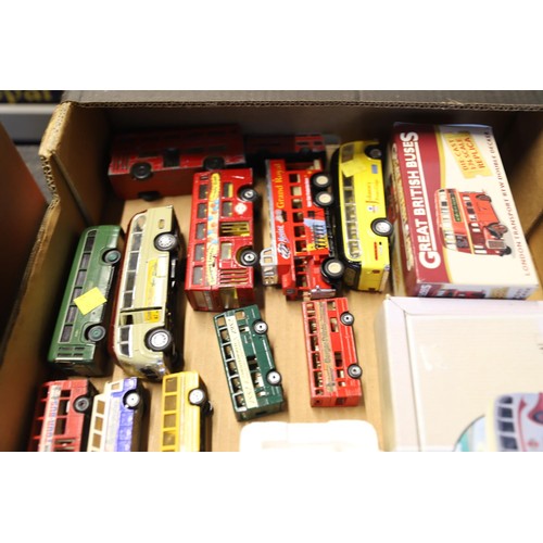 347 - Box of diecast buses - Corgi, Matchbox, etc