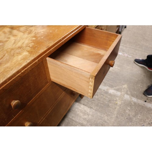 595 - Teak dressing table with two long two short drawers