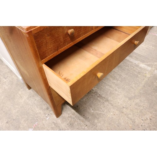 595 - Teak dressing table with two long two short drawers