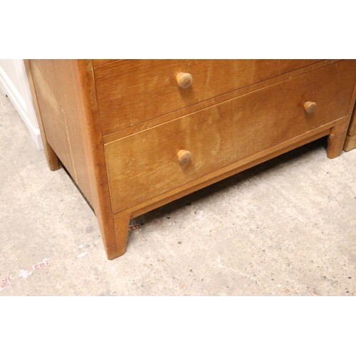 595 - Teak dressing table with two long two short drawers