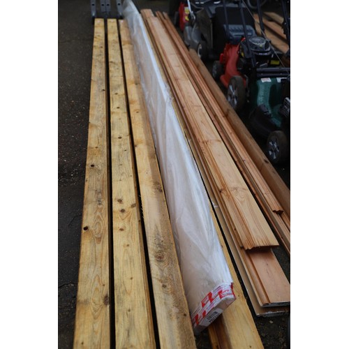 56 - 4 long lengths of plastic fascia