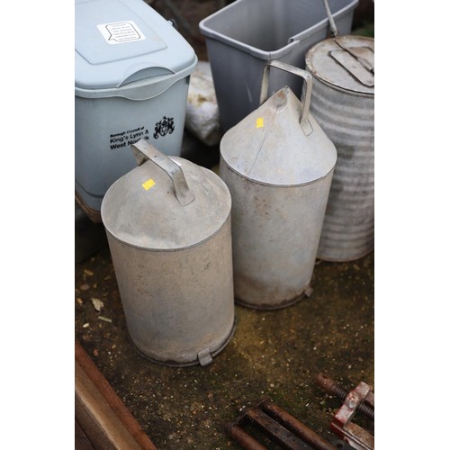 76 - Galvanised pump/chicken feeder tops