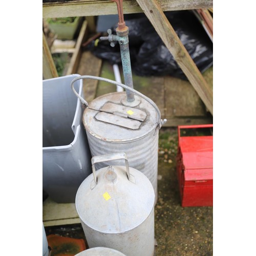 76 - Galvanised pump/chicken feeder tops