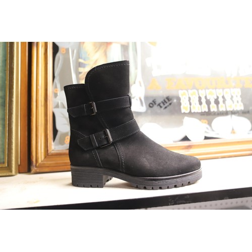 217 - Gabor size 5.5 black nubuk ankle boots