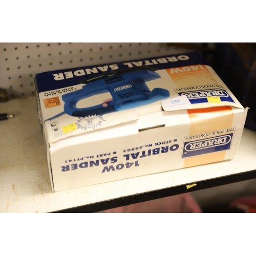 250 - Draper orbital sander - warranted until 12 noon Tuesday following the above sale