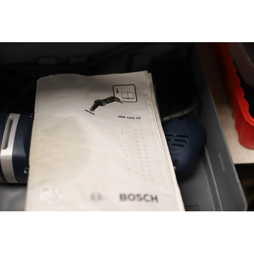 254 - Bosch GEB 1000 CE elcetro brush, sander, wire wheel, polisher - warranted until 12 noon Tuesday foll... 