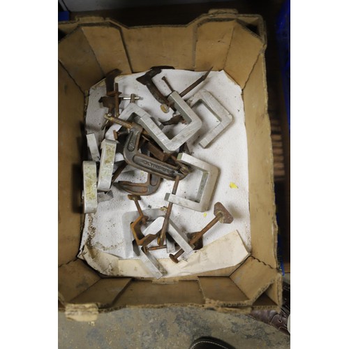 270 - Box of g-clamp & gloves